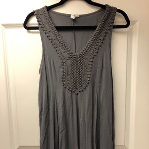Grey Detailed Shift Dress